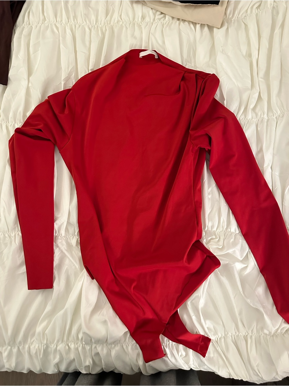 Zara Red Long-Sleeve Bodysuit